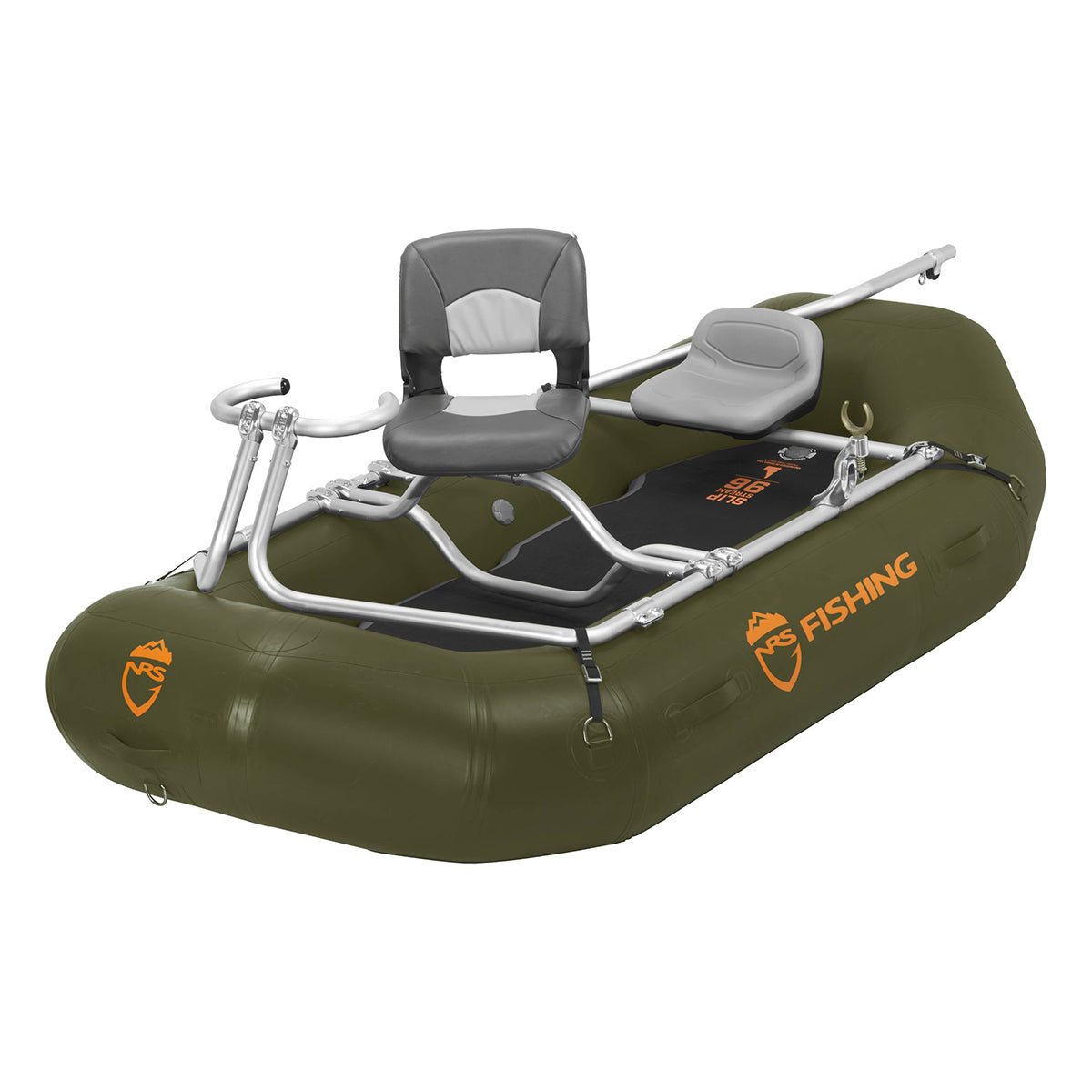 USED NRS Slipstream 96 Fishing Raft Olive Deluxe Package – Trout